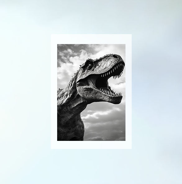 恐竜のアートポスター原画のみ設置イメージ