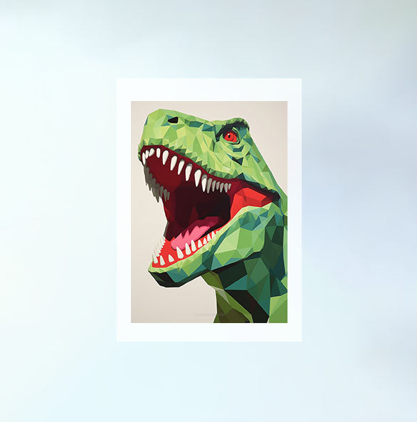 恐竜のアートポスター原画のみ設置イメージ
