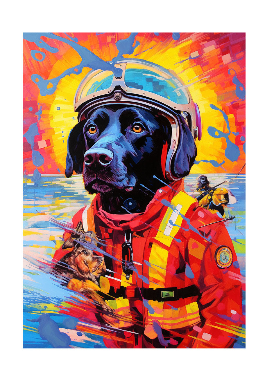 犬のアートポスター原画のみ