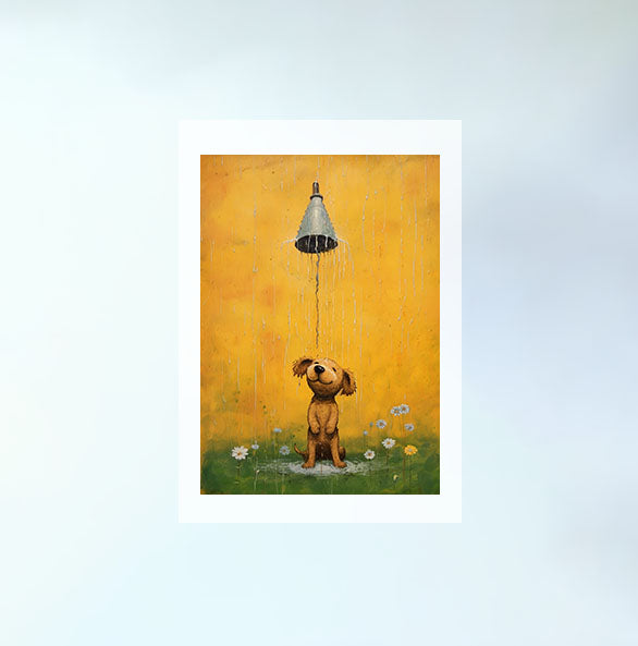 犬のアートポスター原画のみ設置イメージ