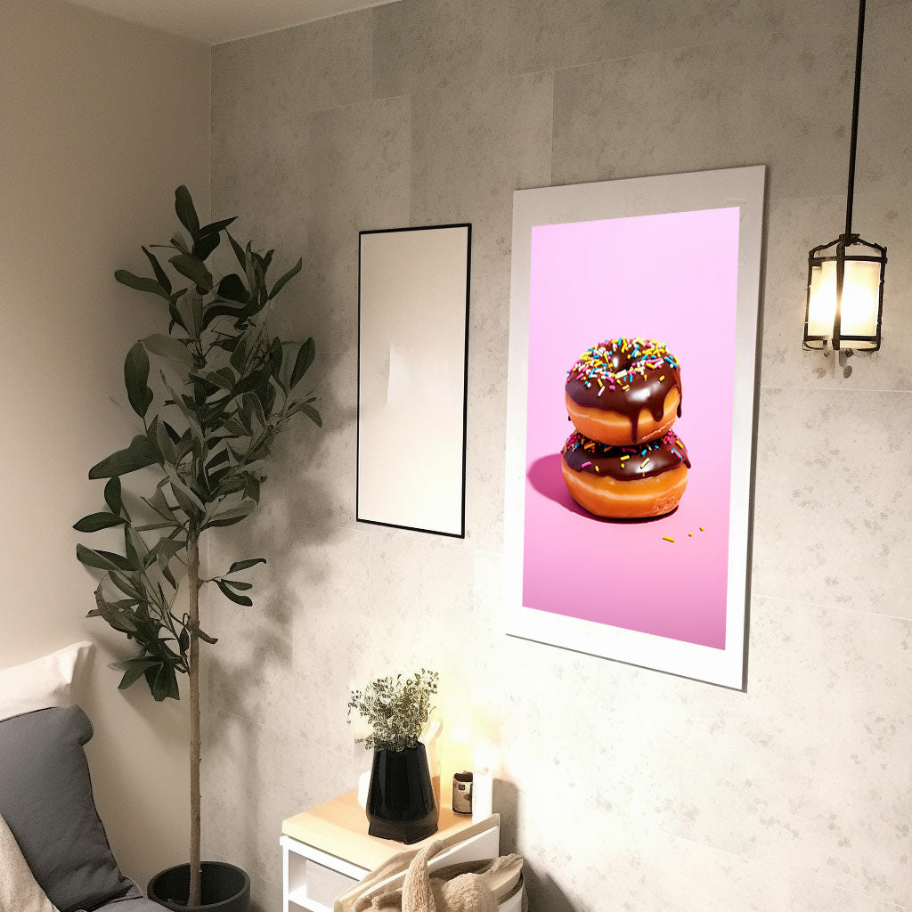 ドーナツのアートポスター廊下配置イメージ