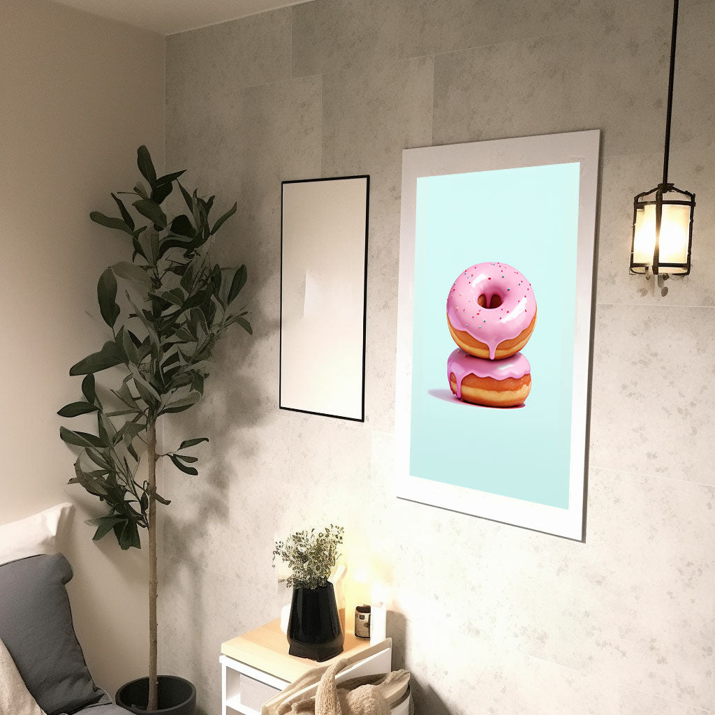 ドーナツのアートポスター廊下配置イメージ