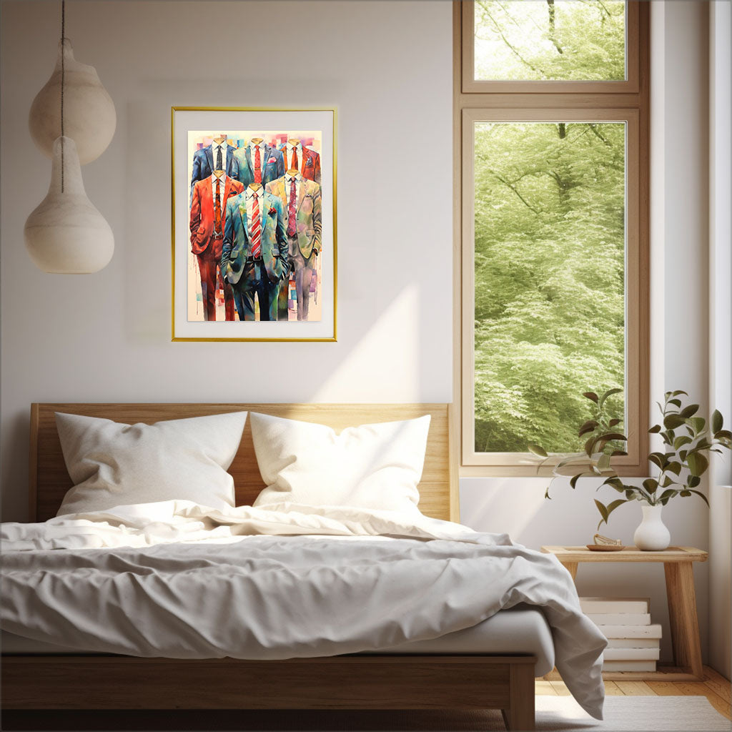 ファッションのアートポスター寝室配置イメージ