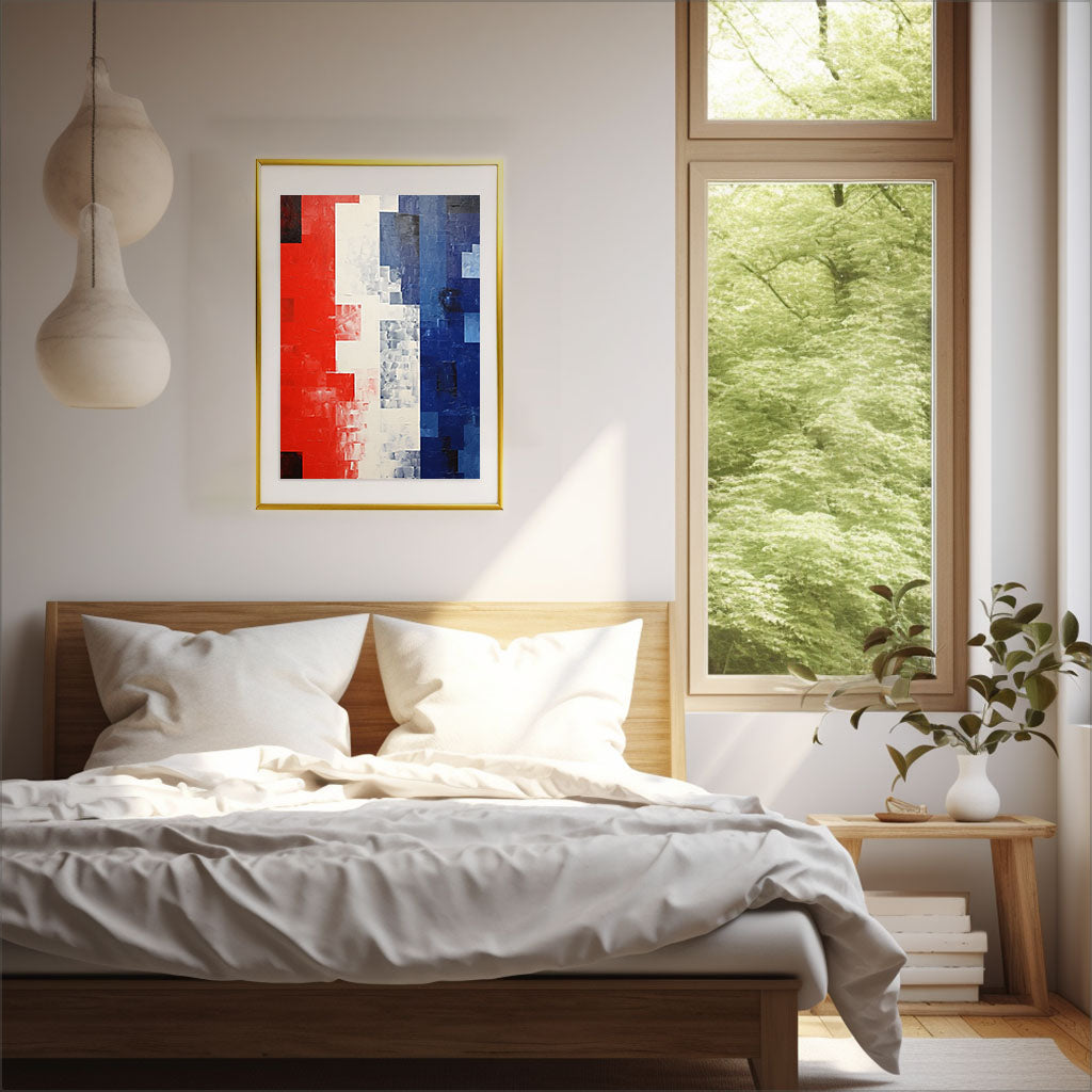 フランスのアートポスター寝室配置イメージ