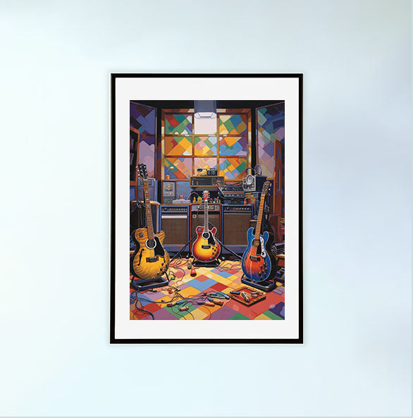 ギターのアートポスター:guitar_1307 / 音楽・芸術__のポスター画像黒色のフレームイメージ