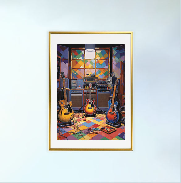 ギターのアートポスター:guitar_1307 / 音楽・芸術__のポスター画像金色のフレームイメージ