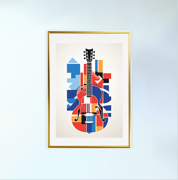 ギターのアートポスター:guitar_4238 / 音楽・芸術__のポスター画像金色のフレームイメージ
