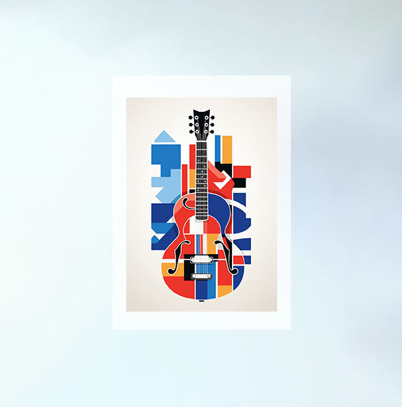 ギターのアートポスター:guitar_4238 / 音楽・芸術__のポスター画像フレーム無しの設置イメージ