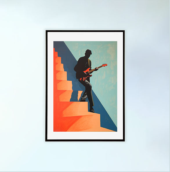 ギターのアートポスター:guitar_60bc / 音楽・芸術__のポスター画像黒色のフレームイメージ