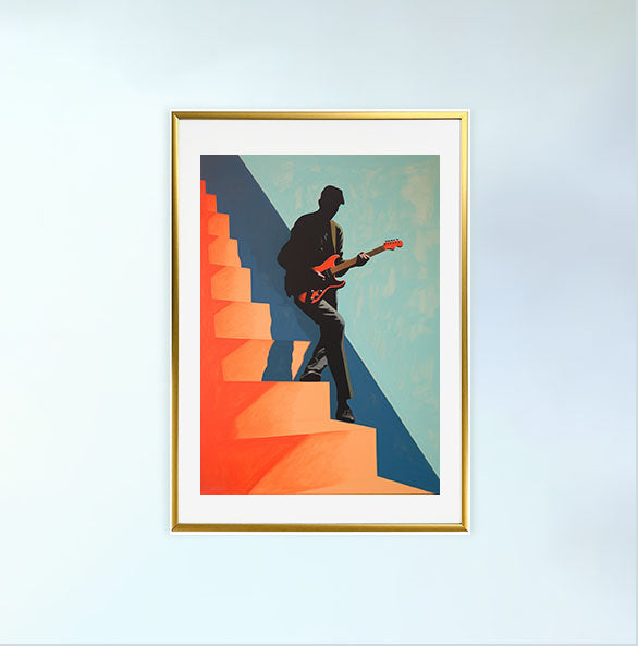 ギターのアートポスター:guitar_60bc / 音楽・芸術__のポスター画像金色のフレームイメージ