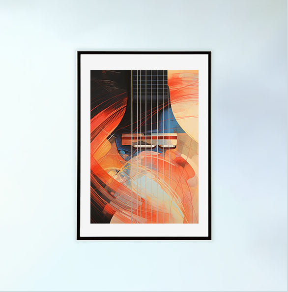 ギターのアートポスター:guitar_6ee4 / 音楽・芸術__のポスター画像黒色のフレームイメージ