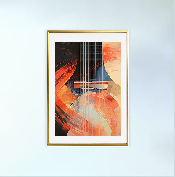 ギターのアートポスター:guitar_6ee4 / 音楽・芸術__のポスター画像金色のフレームイメージ