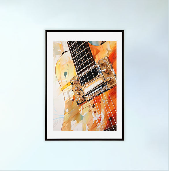 ギターのアートポスター:guitar_9370 / 音楽・芸術__のポスター画像黒色のフレームイメージ