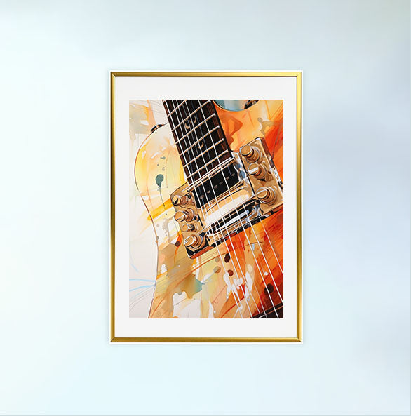 ギターのアートポスター:guitar_9370 / 音楽・芸術__のポスター画像金色のフレームイメージ