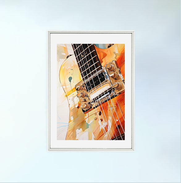 ギターのアートポスター:guitar_9370 / 音楽・芸術__のポスター画像銀色のフレームイメージ