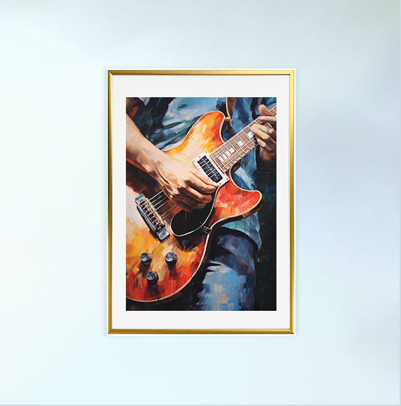 ギターのアートポスター:guitar_96f6 / 音楽・芸術__のポスター画像金色のフレームイメージ