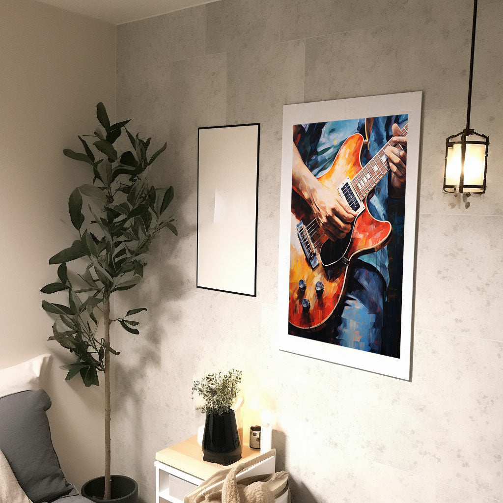 ギターのアートポスター:guitar_96f6 / 音楽・芸術__のポスター画像廊下に設置したイメージ