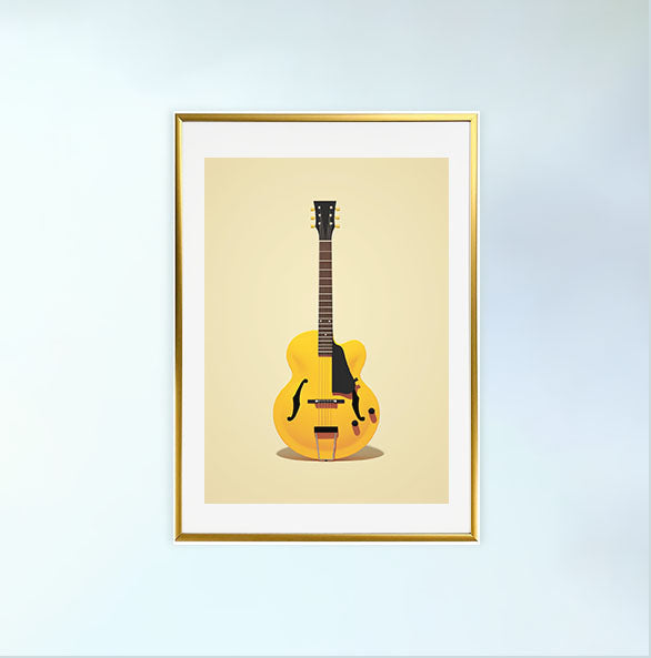 ギターのアートポスター:guitar_9a6e / 北欧_ポップ_音楽・芸術__のポスター画像金色のフレームイメージ