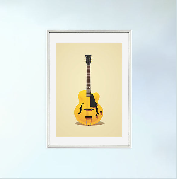ギターのアートポスター:guitar_9a6e / 北欧_ポップ_音楽・芸術__のポスター画像銀色のフレームイメージ