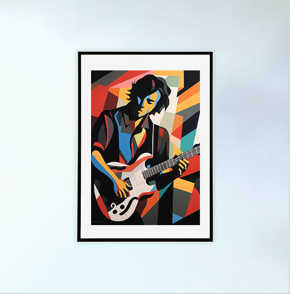 ギターのアートポスター:guitar_ab64 / 音楽・芸術__のポスター画像黒色のフレームイメージ