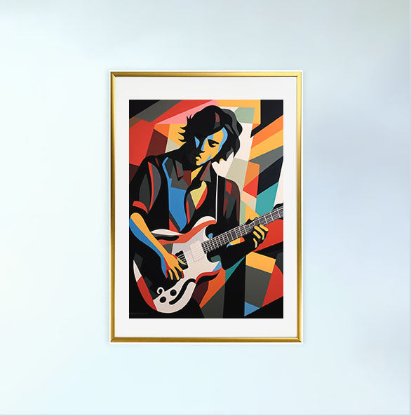 ギターのアートポスター:guitar_ab64 / 音楽・芸術__のポスター画像金色のフレームイメージ