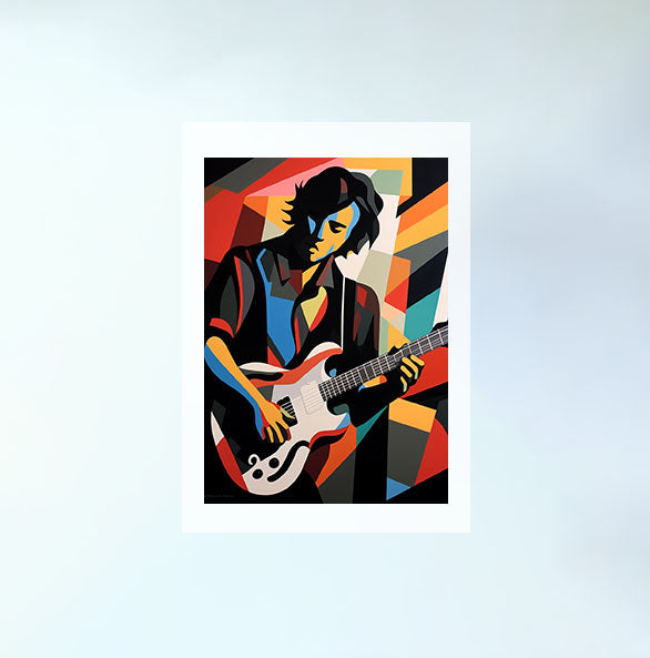 ギターのアートポスター:guitar_ab64 / 音楽・芸術__のポスター画像フレーム無しの設置イメージ