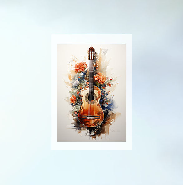 ギターのアートポスター:guitar_b696 / 絵画_音楽・芸術__のポスター画像フレーム無しの設置イメージ