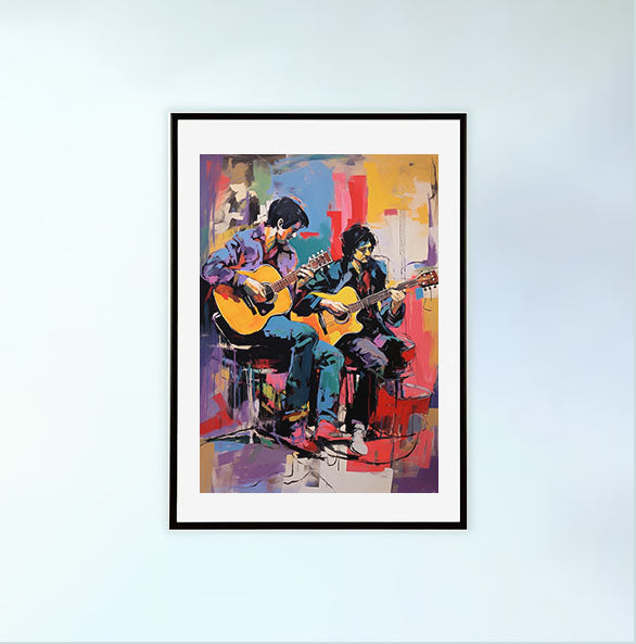 ギターのアートポスター:guitar_b818 / 音楽・芸術__のポスター画像黒色のフレームイメージ