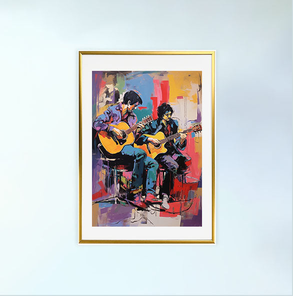 ギターのアートポスター:guitar_b818 / 音楽・芸術__のポスター画像金色のフレームイメージ