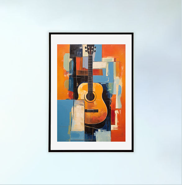 ギターのアートポスター:guitar_d6e7 / 音楽・芸術__のポスター画像黒色のフレームイメージ