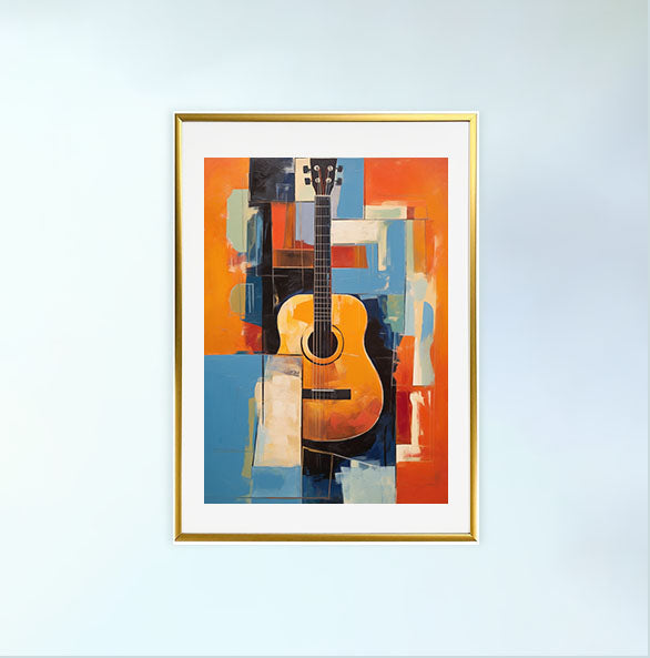 ギターのアートポスター:guitar_d6e7 / 音楽・芸術__のポスター画像金色のフレームイメージ