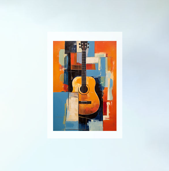 ギターのアートポスター:guitar_d6e7 / 音楽・芸術__のポスター画像フレーム無しの設置イメージ