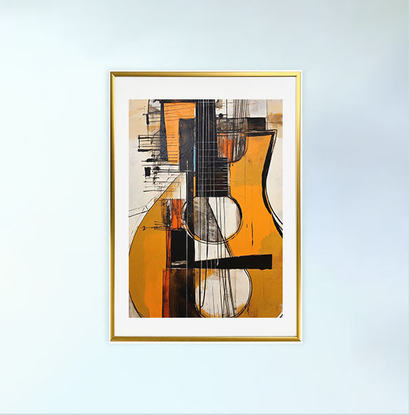 ギターのアートポスター:guitar_ed34 / 音楽・芸術__のポスター画像金色のフレームイメージ
