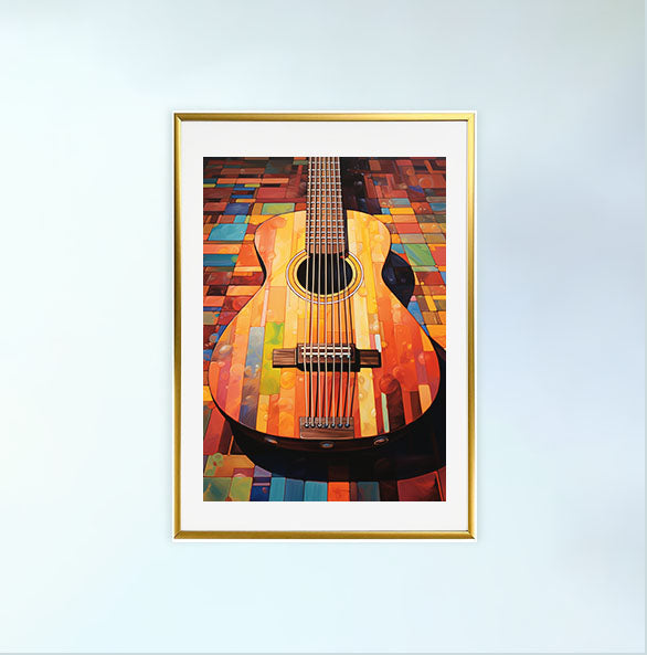 ギターのアートポスター:guitar_f37a / 音楽・芸術__のポスター画像金色のフレームイメージ