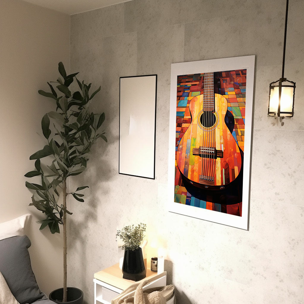 ギターのアートポスター:guitar_f37a / 音楽・芸術__のポスター画像廊下に設置したイメージ