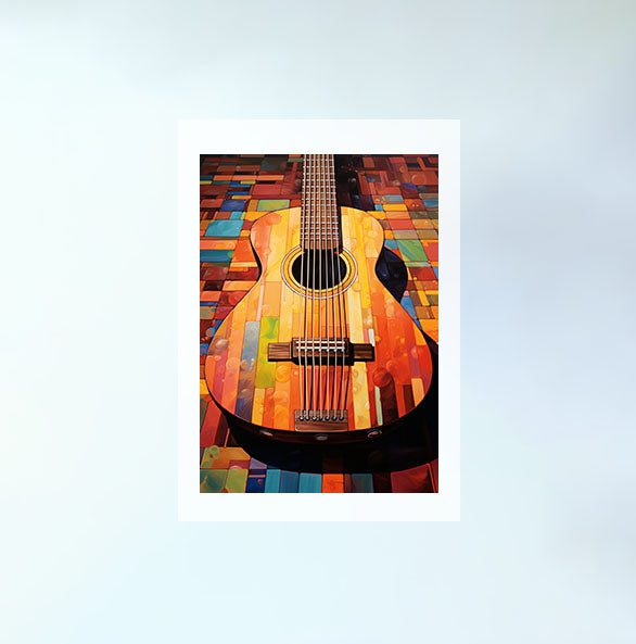 ギターのアートポスター:guitar_f37a / 音楽・芸術__のポスター画像フレーム無しの設置イメージ