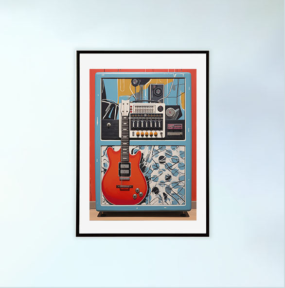 ギターのアートポスター:guitar_f41b / 音楽・芸術__のポスター画像黒色のフレームイメージ