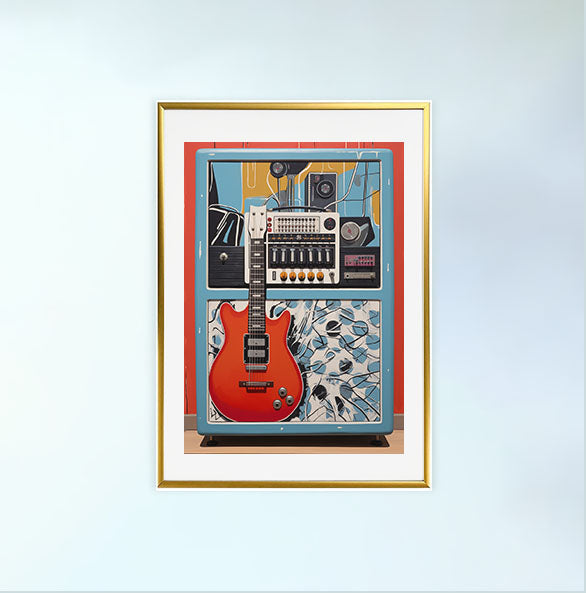 ギターのアートポスター:guitar_f41b / 音楽・芸術__のポスター画像金色のフレームイメージ