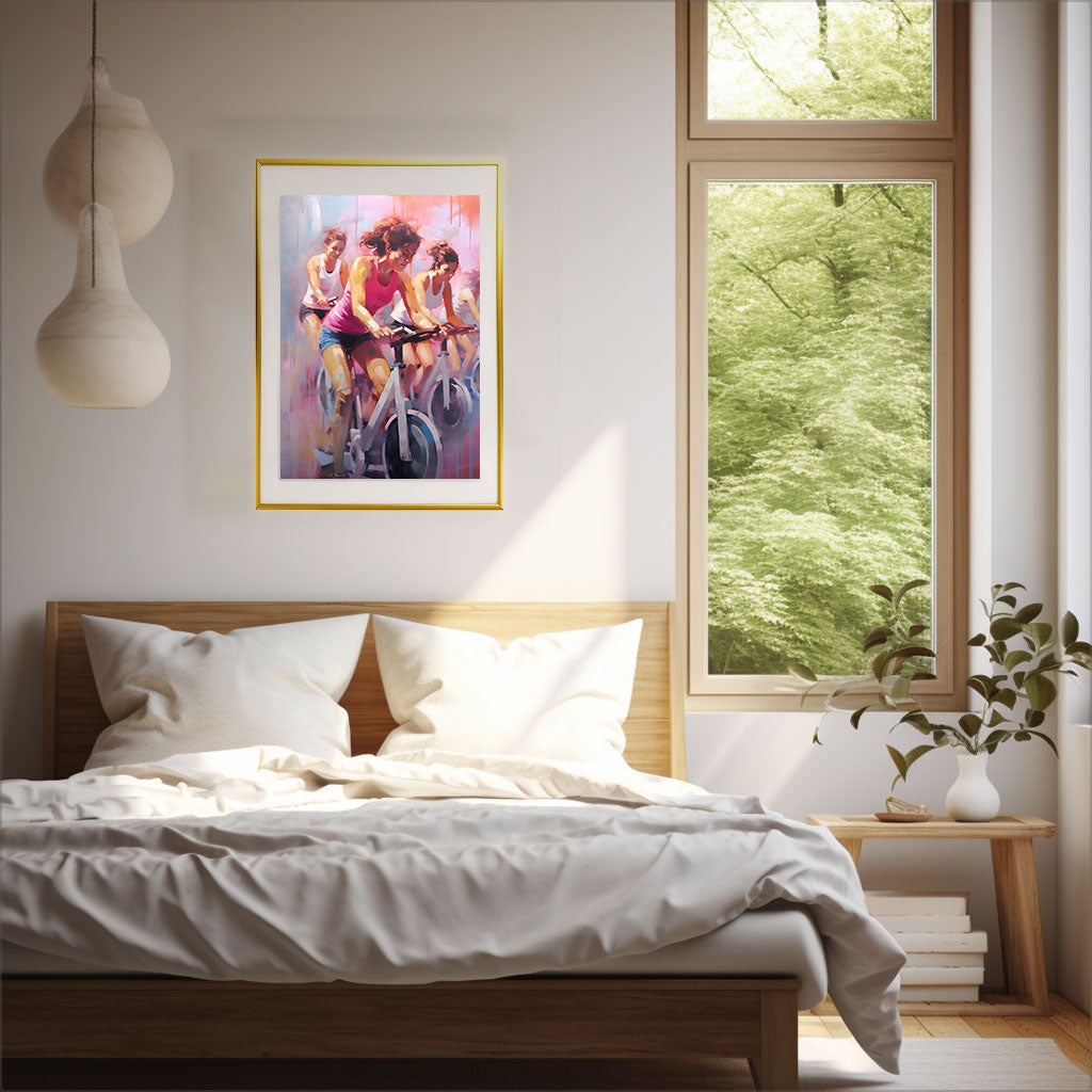 ジムのアートポスター寝室配置イメージ