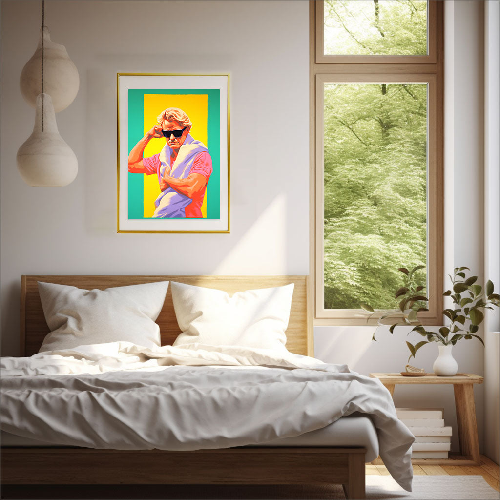 ジムのアートポスター寝室配置イメージ
