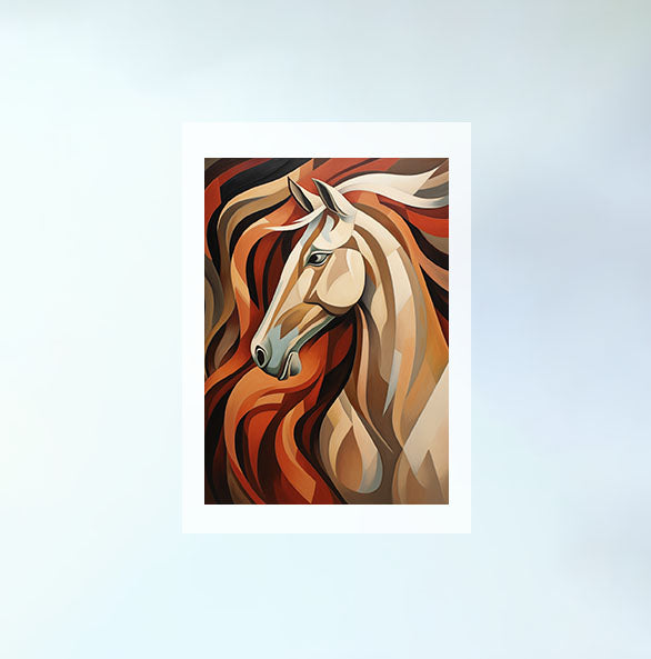 馬のアートポスター原画のみ設置イメージ