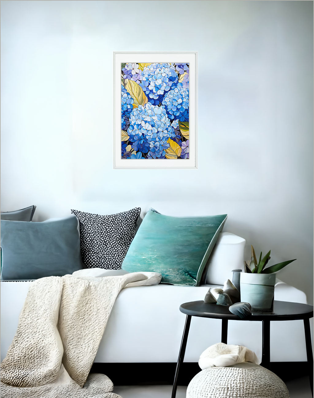 紫陽花のアートポスター:hydrangea_19f3 通販