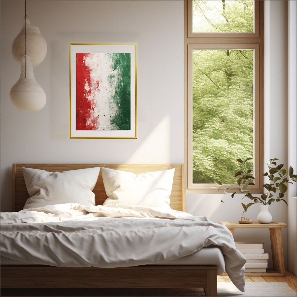 イタリアのアートポスター:italy_c33f / 地図・都市_都市_のポスター画像寝室に設置したイメージ