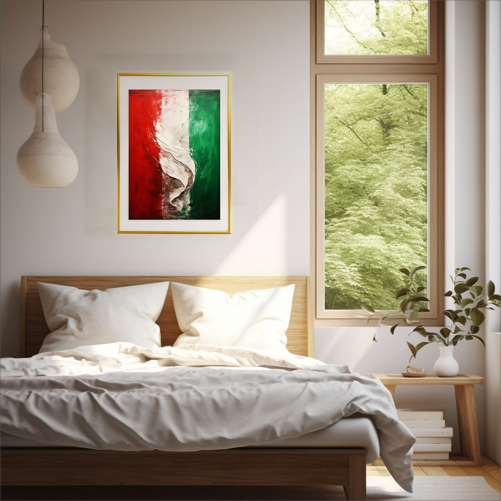 イタリアのアートポスター:italy_ef0b / 地図・都市_都市_のポスター画像寝室に設置したイメージ