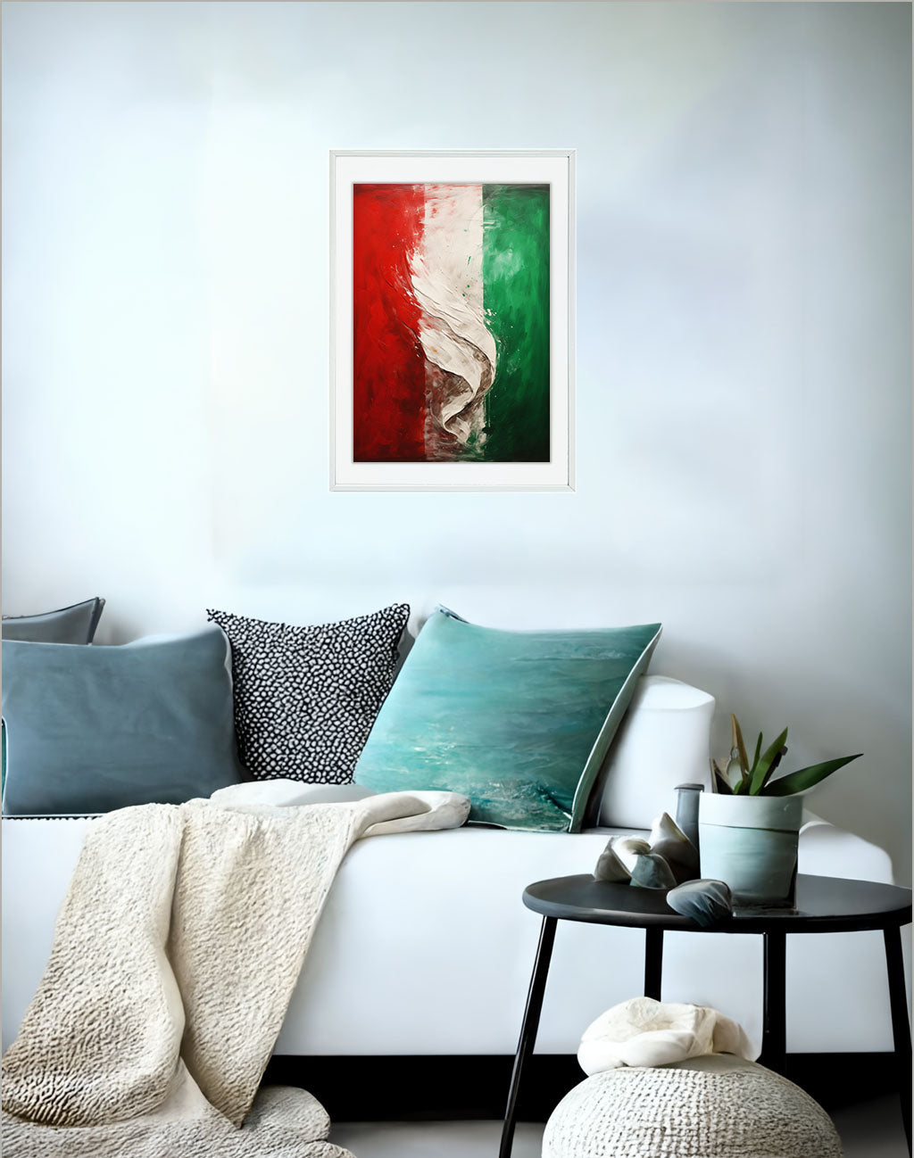 イタリアのアートポスター:italy_ef0b / 地図・都市_都市_のポスター画像ソファ近くに設置したイメージ