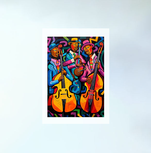 15029■A3 アート ポスター『ジャズ　Let&#39;s Jazz』絵画 マット 15029□A3 アート ポスター『ジャズ Let's Jazz』絵画 マットの