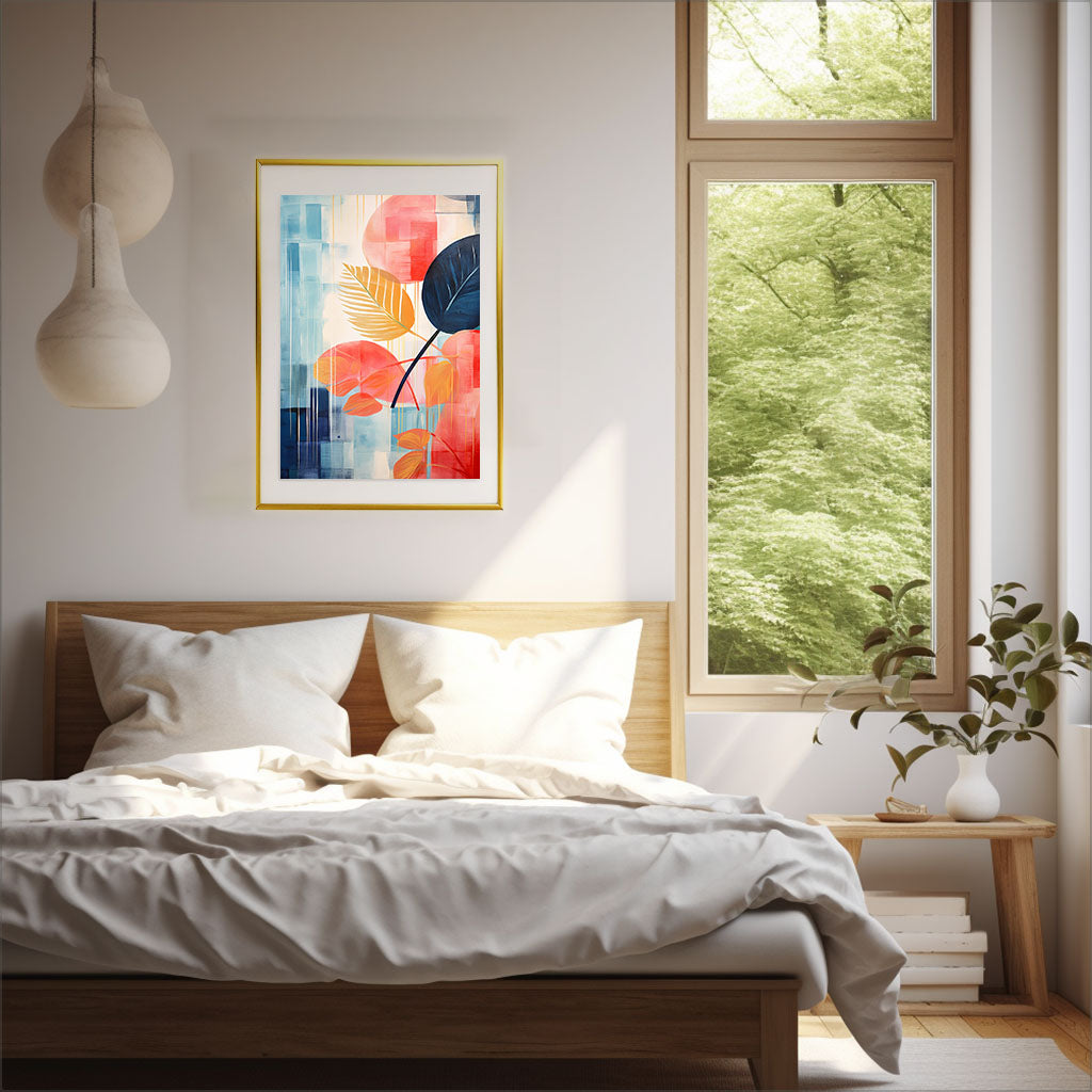 蚊取り線香のアートポスター寝室配置イメージ