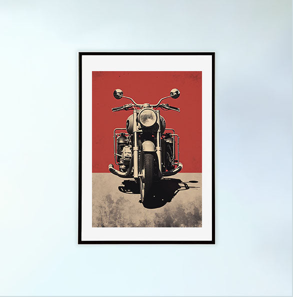 バイクのアートポスター黒フレームあり