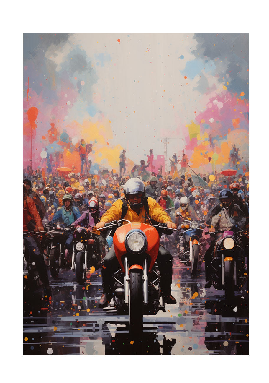 バイクのアートポスター原画のみ
