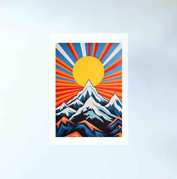 山のアートポスター原画のみ設置イメージ
